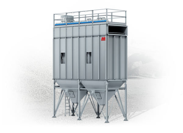 Colector de polvo industrial FabriPulse Fusion de AAF, diseñado para la captura eficiente de partículas en aplicaciones industriales. Mejora la calidad del aire y asegura un entorno de trabajo más seguro.