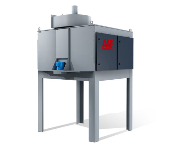 ArrestAll US, colector de polvo compacto y auto-limpiante de AAF, diseñado para eficiencia en la captura de partículas en entornos industriales. Mejora la calidad del aire y reduce el mantenimiento