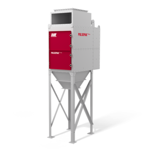 colector de polvo industrial PulsePak Prime de AAF. Este equipo avanzado está diseñado para capturar eficientemente partículas en aplicaciones industriales, mejorando la calidad del aire y la seguridad en el entorno de trabajo.