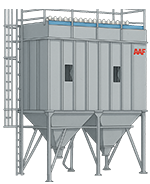 Ilustración de un colector de polvos